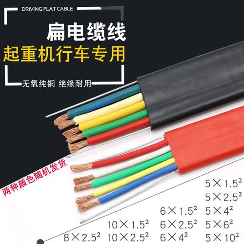 起重机行车专用扁电缆选购指南 10/8/6/5芯、1.5/4/6/10平方纯铜30米包邮全解析